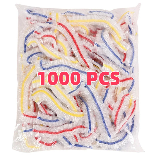 Plastic Disposable Food Cover Colorful Elastic Wrap Food Covers Fresh-keeping Lid Plate Kitchen Nylon Packaging Bags