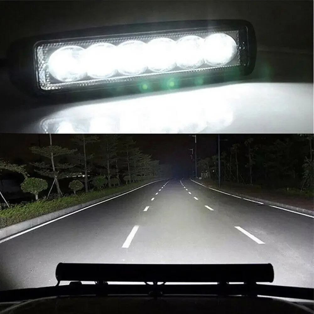 2PCS 18w 6 LED Car Work Light, Driving Lamp
