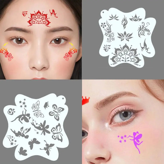 Face Paint Stencils Professional Body Art Paint Stencils Reusable for Adults Kids Easily Use Templates for Parties
