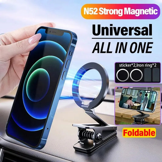 Magnetic Car Phone Mount For iPhone, Samsung Foldable