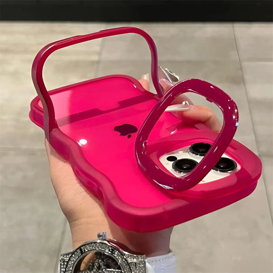 2-in-1 Folding Stand Clear Case for iPhone