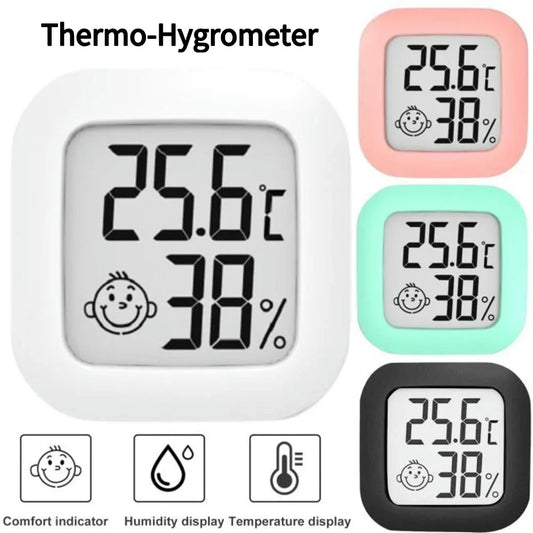 Thermometer Hygrometer Mini Weather Station Thermo-Hygrometer Built-in 2032 Button Battery Temperature Tester Gauge