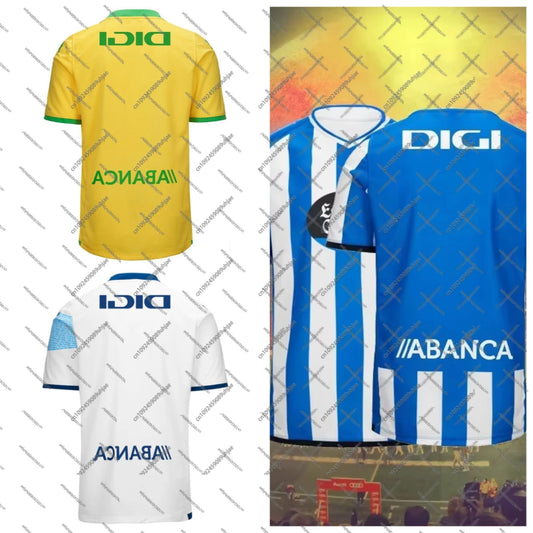 Sports Jersey Spanish Deportivo La Coruña T-Shirt Short Sleeve Clothing Male Commemorative Camiseta Loose Sportswear Clothing