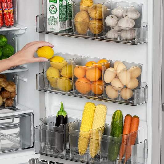 1PCS Refrigerator Side Door Storage Box Food Vegetable Fruit Eggs Fresh Organizer Household Kitchen Fridge