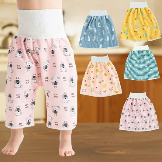Waterproof Baby Diaper Pants Skirt for Potty Training Unisex Comfy Sleepwear for Boys And Girls 3-15kg Age Range