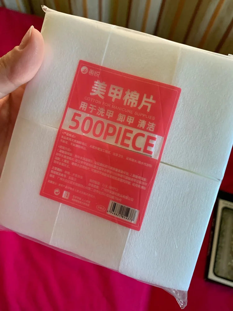 100% Cotton Lint-Free Nail Wipes for Gel Polish Removal (1000/500/100 Pcs)